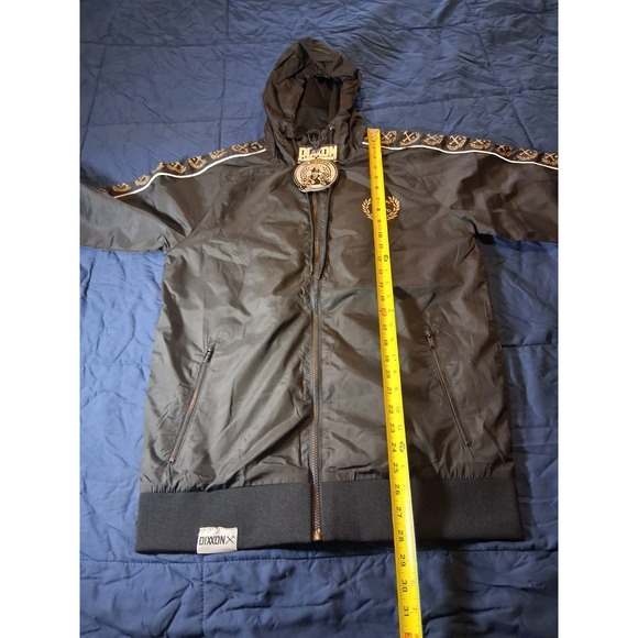 Dixxon Flannel Co The Waterfront Hooded Windbreaker Men's Small Black - Picture 3 of 8